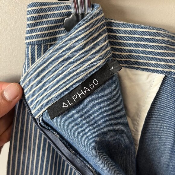 Alpha 60 cropped trousers railroad stripe pants - Picture 6 of 10